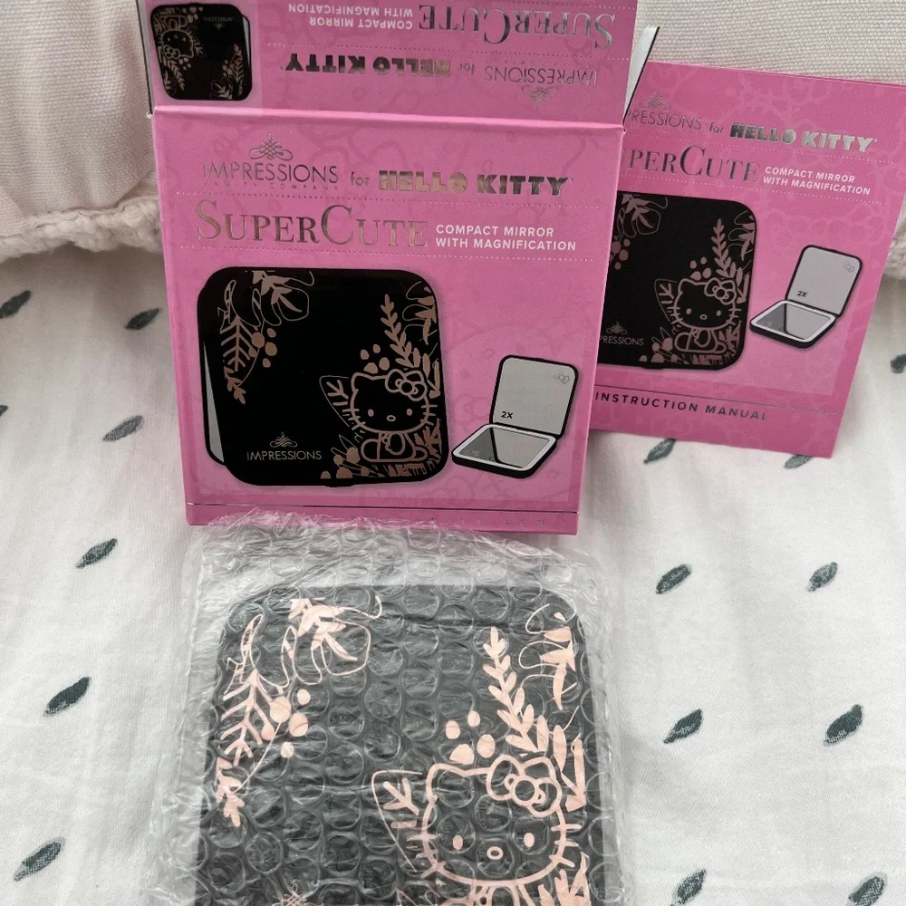 Impressions x Hello Kitty Black & Rose Gold Compact Mirror